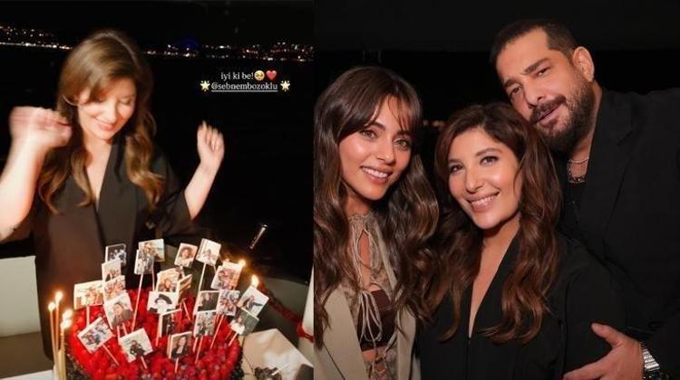 Şebnem Bozoklunun doğum gününde hediye krizi Enis Arıkan ve Sıla Türkoğlu pişti oldu