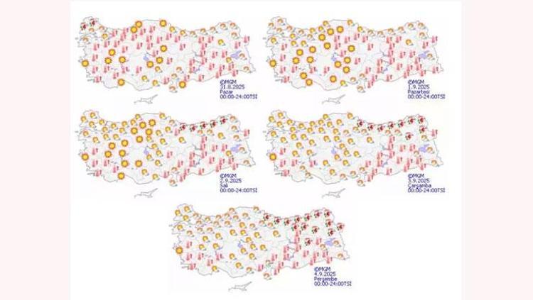 Sıcaklık 39 dereceye çıkacak İl il hava durumu...Meteoroloji duyurdu
