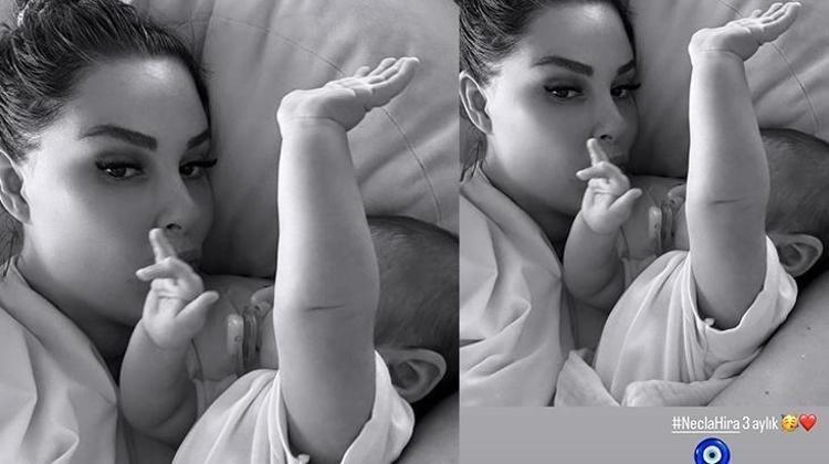 Tuğçe Tayfurun kızı Necla Hira üç aylık oldu İşte son hali...