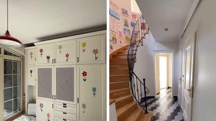 Sürekli ev değiştiren Berfu ve Eser Yenenler çiftinin yeni evi anaokuluna benzetildi