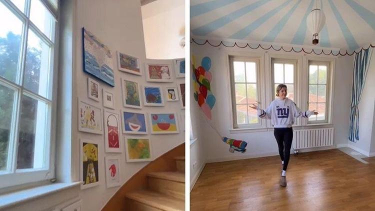 Sürekli ev değiştiren Berfu ve Eser Yenenler çiftinin yeni evi anaokuluna benzetildi