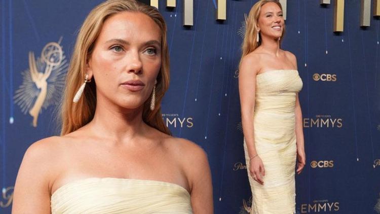 Scarlett Johansson 2025 Emmy Ödülleri kırmızı halısında büyüledi