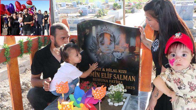 Bir ailenin en acı anı 4 yaşındaki kızlarının mezarının başında doğum günü