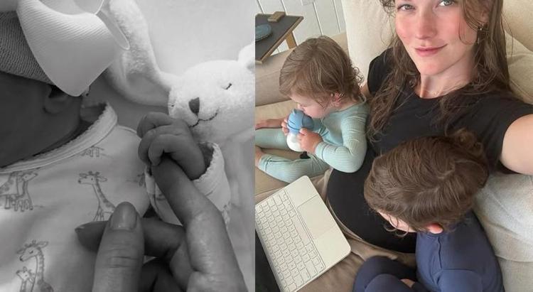 Dünyaca ünlü model Karlie Kloss, üçüncü bebeğini kucağına aldı