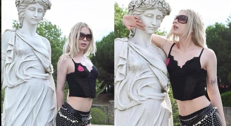 Aleyna Tilki’den siyahlar içinde iddialı pozlar