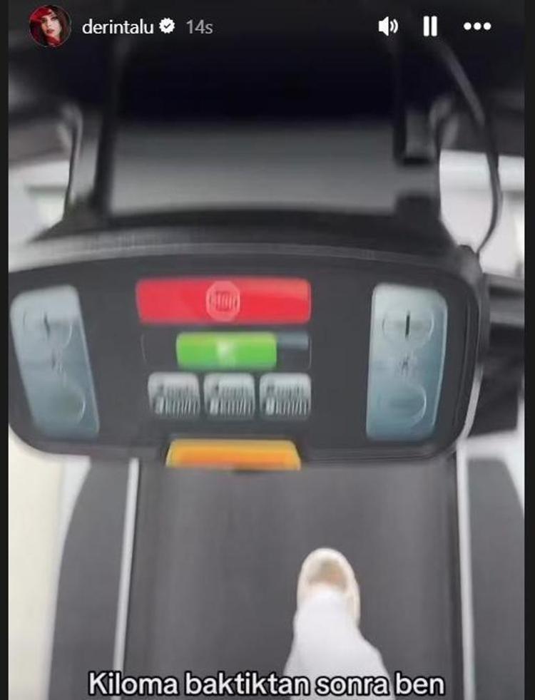Derin Talu form tutmak için kolları sıvadı Pijamayla spor yapmak