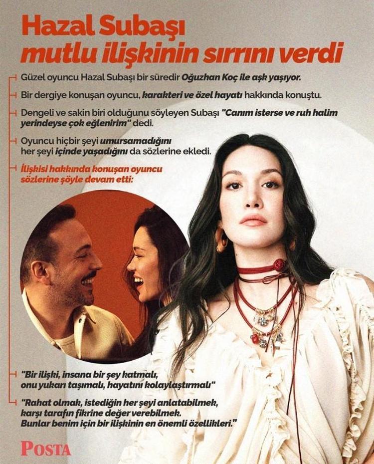 Oğuzhan Koçla aşk yaşıyor Hazal Subaşı mutlu ilişkinin sırrını verdi