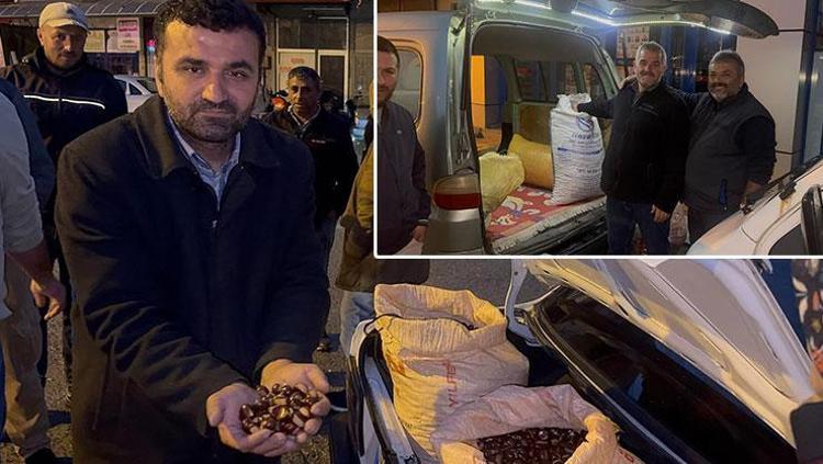 Adeta kestane borsasına dönüştü Yol kenarındaki tezgahlarda satılıyor: Fiyatı 200 TL ila 500 TL arasında değişiyor