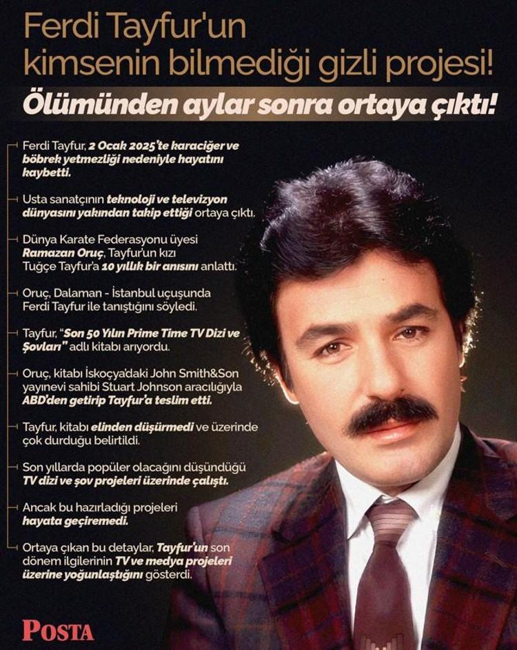 Ferdi Tayfurun kimsenin bilmediği gizli projesi Ölümünden aylar sonra ortaya çıktı