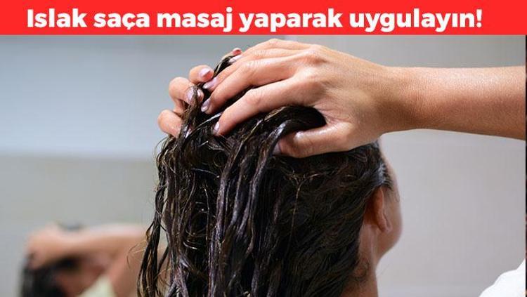 Islak saça masaj yaparak uygulayın Dökülmeleri azaltıyor, saçı gürleştiriyor