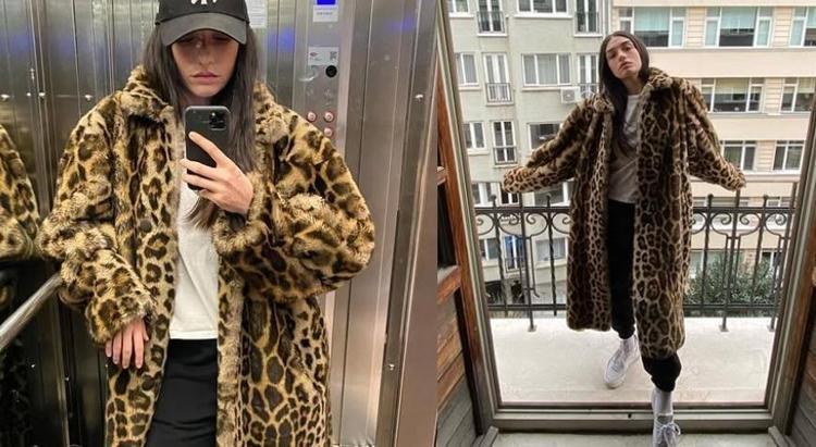 Hazar Ergüçlü’den leopar şov Cesur tarzıyla beğeni yağmuruna tutuldu