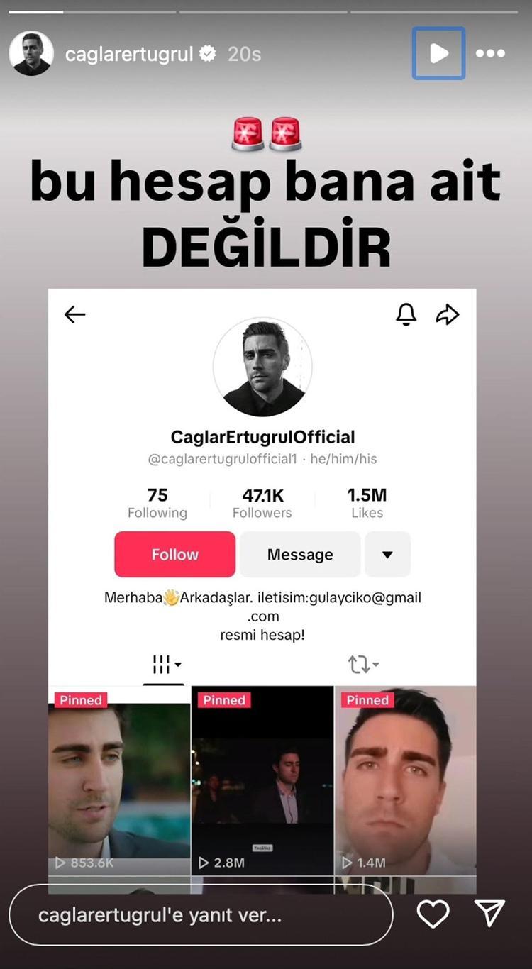 Bornozlu fotoğrafıyla gündem olan Çağlar Ertuğruldan açıklama