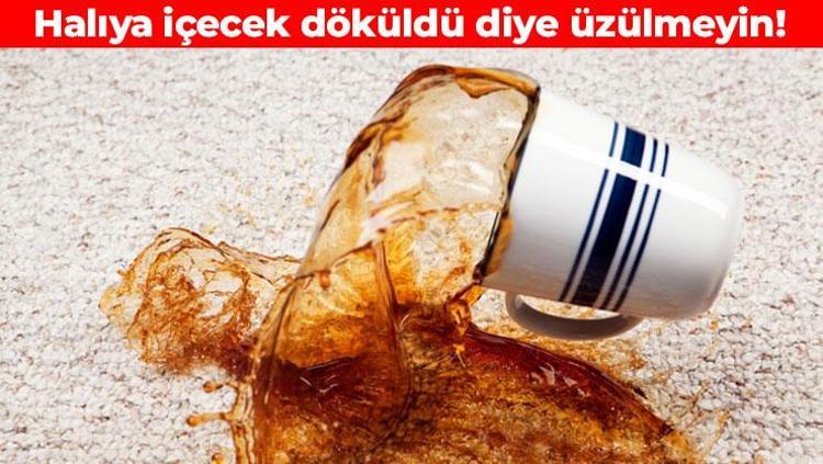 Lekelenen halıyı yeni alınmış gibi yapıyor Kahve, meyve suyu, yağ fark etmez