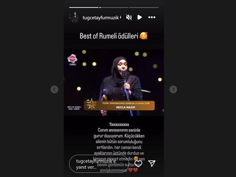 Tuğçe Tayfurdan annesi Necla Nazıra övgü yağmuru Seninle gurur duyuyorum