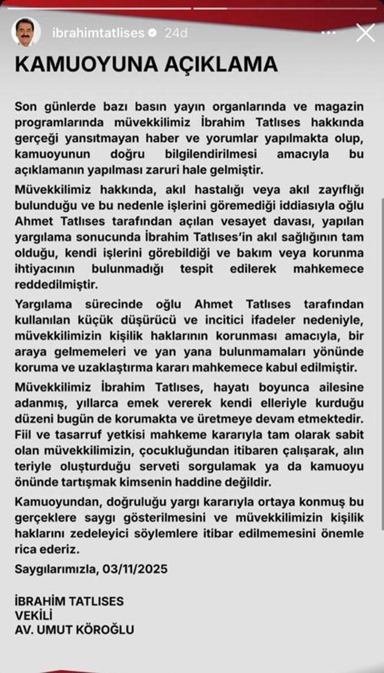 YENİ AÇIKLAMA