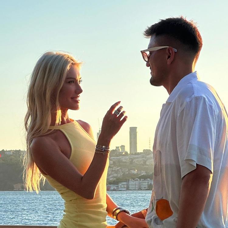 Cengiz Ünder’in nişanlısı Bilge Yenigül, 8 milyon liralık tektaşıyla kutlama yaptı