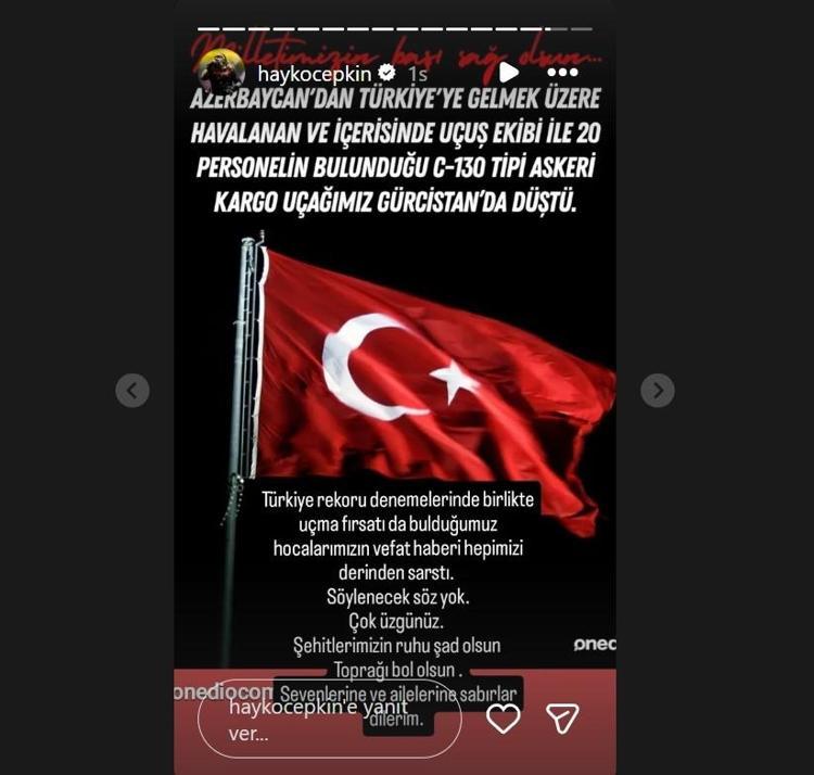 Ünlü isimlerden şehit olan askerlerimiz için taziye mesajları Milletimizin başı sağ olsun