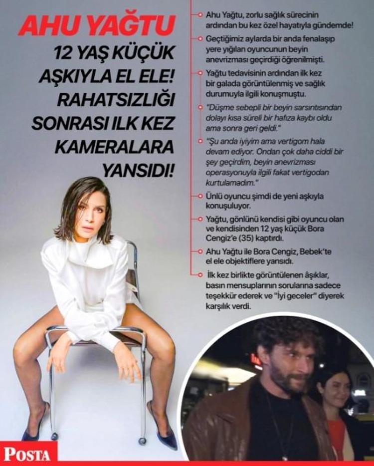 Ahu Yağtu 12 yaş küçük aşkıyla el ele Rahatsızlığı sonrası ilk kez kameralara yansıdı