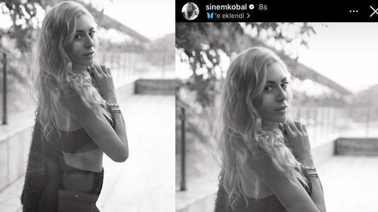 Sinem Kobal’dan siyah beyaz zarafet Hayran bıraktı