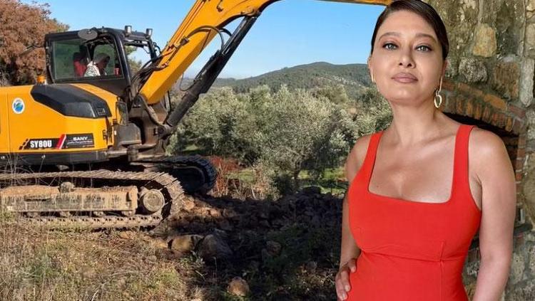Nurgül Yeşilçay köy hayatına geçiş yaptı Kepçe kullandı, zeytin topladı