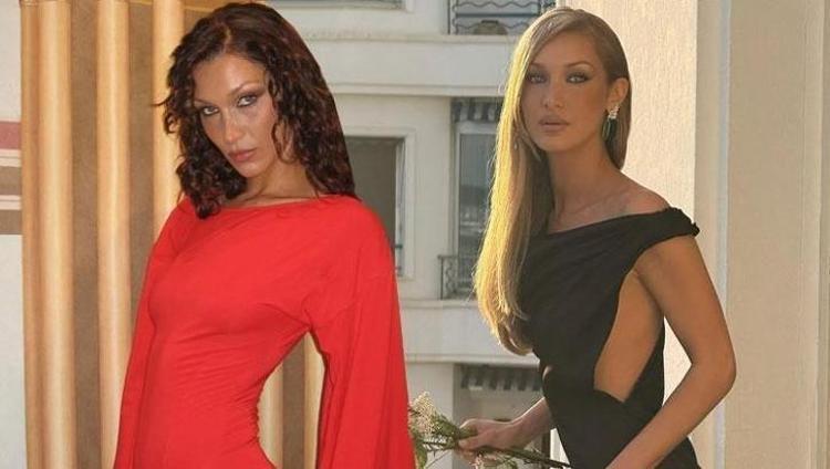 Filistine desteğini sürdürüyor Bella Hadidden kefiyeli elbiseli kombin