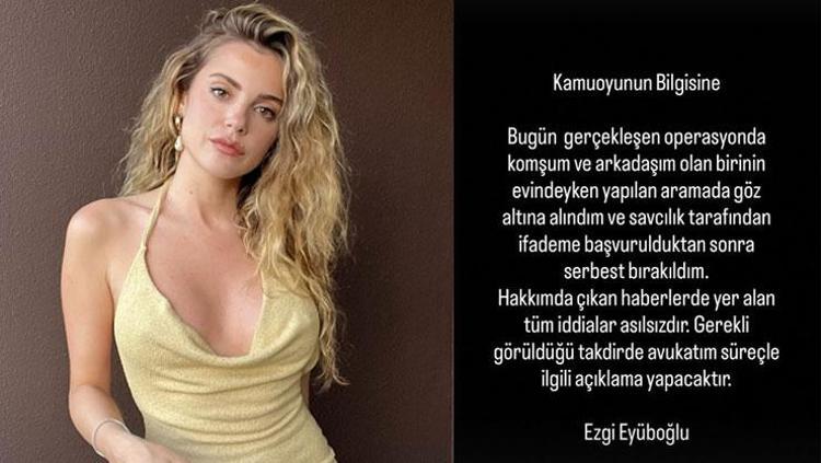 EZGİ EYÜBOĞLUNDAN İLK AÇIKLAMA: TÜM İDDİALAR ASILSIZ