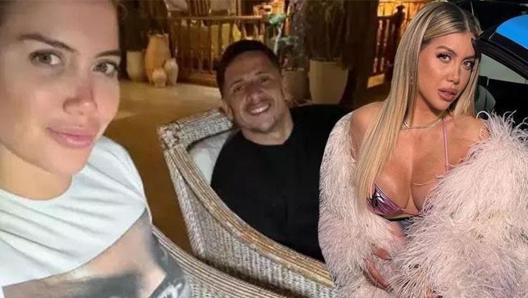 Wanda Nara aşka geldi Sevgilisiyle havuzda dudak dudağa poz verdi