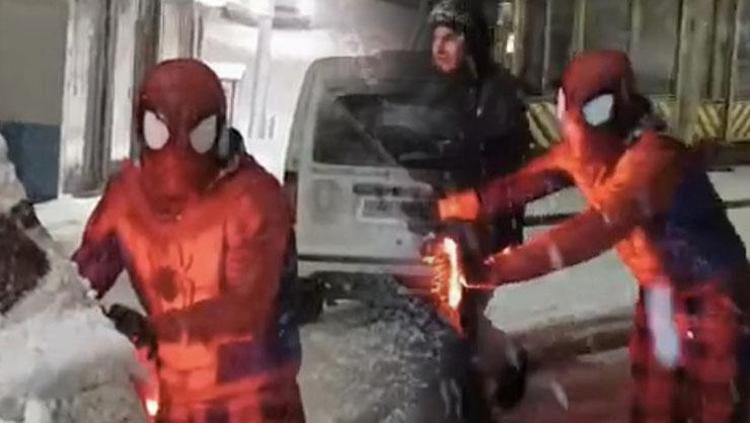 Karda mahsur kaldı, imdadına Örümcek Adam yetişti Tüm illeri gezeceğim