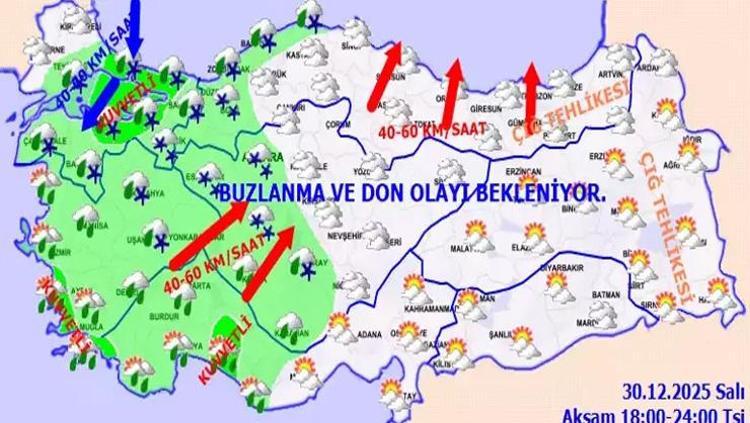 İSTANBULA KAR UYARISI