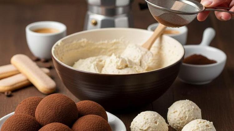 Tatlı krizlerine 5 dakikalık çözüm Sunumu şık, yapımı kolay tiramisu topları tarifi