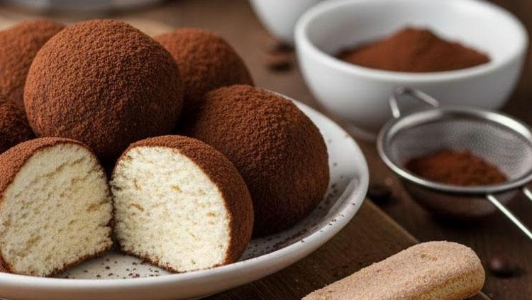 Tatlı krizlerine 5 dakikalık çözüm Sunumu şık, yapımı kolay tiramisu topları tarifi