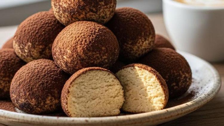 Tatlı krizlerine 5 dakikalık çözüm Sunumu şık, yapımı kolay tiramisu topları tarifi