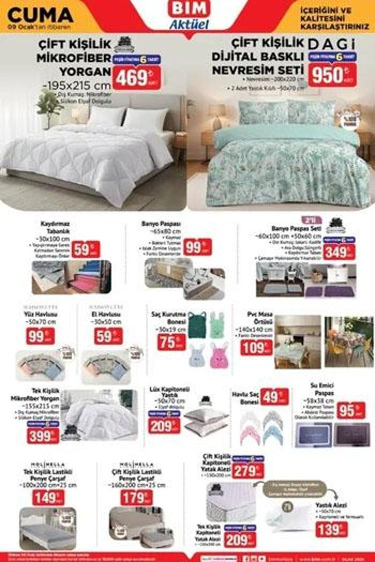 BİM aktüel ürünler kataloğu 9 - 13 Ocak 2026: Düdüklü tencere, temizlik seti...