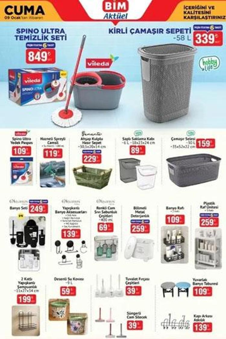 BİM aktüel ürünler kataloğu 9 - 13 Ocak 2026: Düdüklü tencere, temizlik seti...