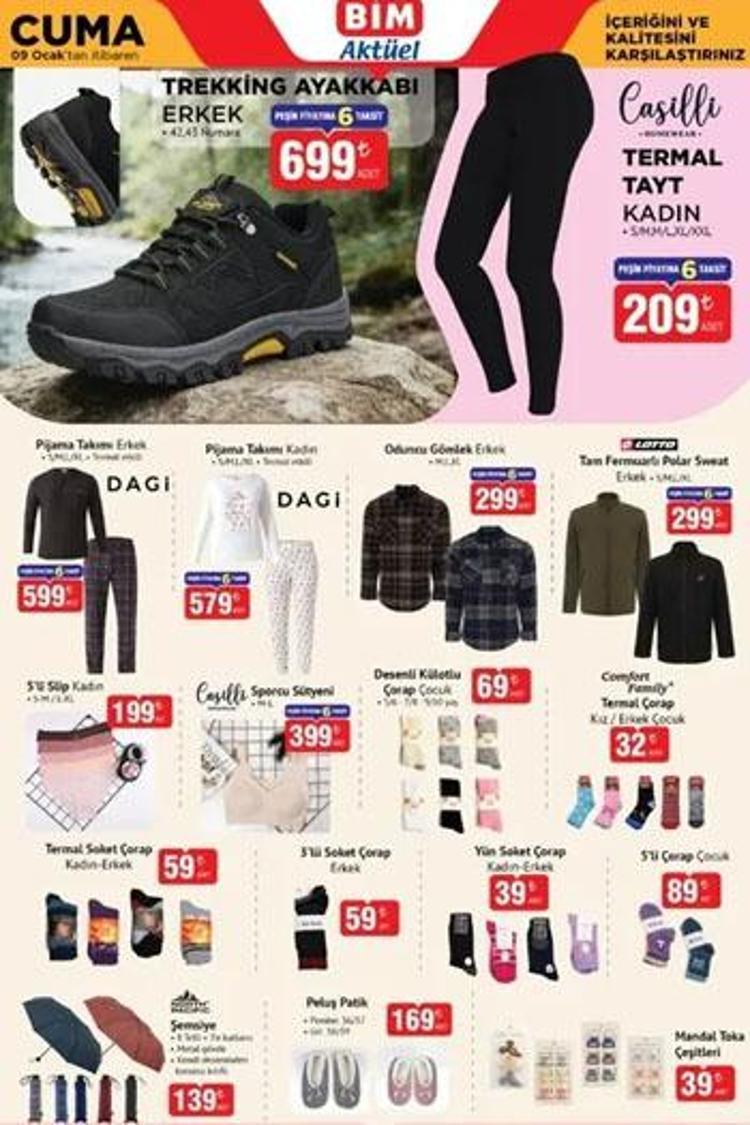 BİM aktüel ürünler kataloğu 9 - 13 Ocak 2026: Düdüklü tencere, temizlik seti...