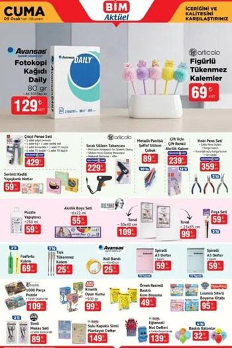 BİM aktüel ürünler kataloğu 9 - 13 Ocak 2026: Düdüklü tencere, temizlik seti...