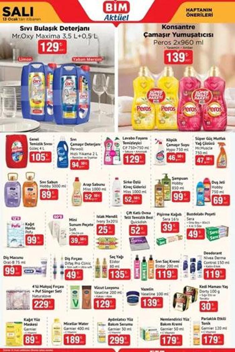 BİM aktüel ürünler kataloğu 9 - 13 Ocak 2026: Düdüklü tencere, temizlik seti...