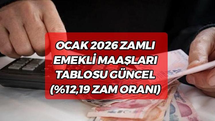 OCAK 2026 ZAMLI EMEKLİ MAAŞLARI TABLOSU GÜNCEL (%12,19 ZAM ORANI) | Emekli maaşı ne kadar oldu 2026 son dakika, memur emeklisi zammı belli oldu mu Bağ-Kur, SSK (4A, 4B, 4C) zamlı emekli aylığı hesaplama