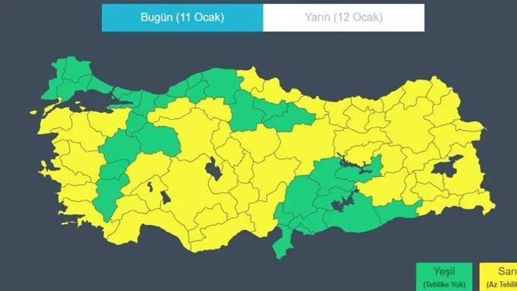 51 İLE SARI KODLU UYARI