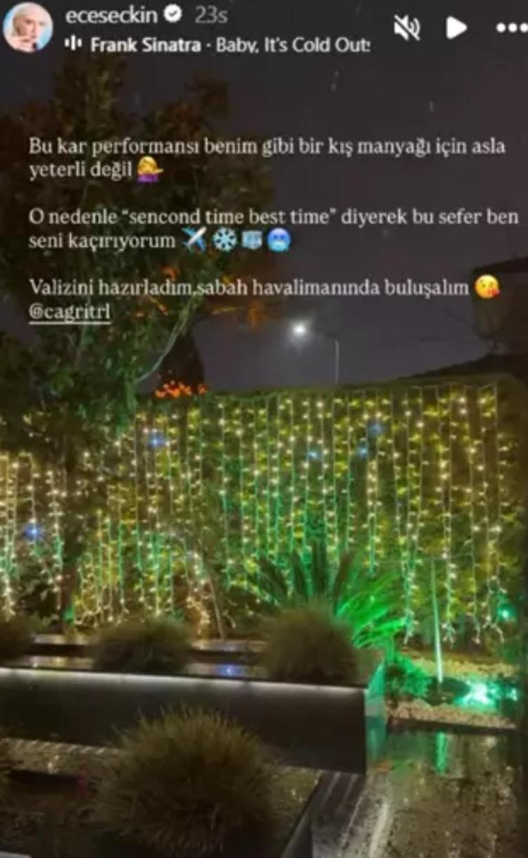 İstanbuldaki kardan memnun olmayan Ece Seçkin Finlandiyaya gitti