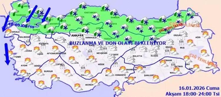 MARMARA BÖLGESİ İÇİN SOĞUK HAVA UYARISI