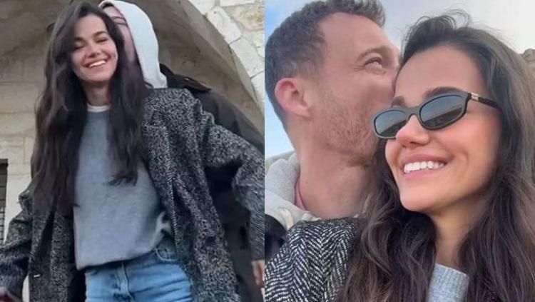 İlişkileri dolu dizgin Kerem Bürsin ve sevgilisinden romantik poz