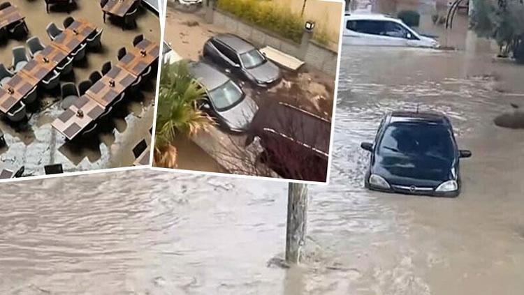 Aydında sağanak kaosu Kent yarım saatte felç oldu