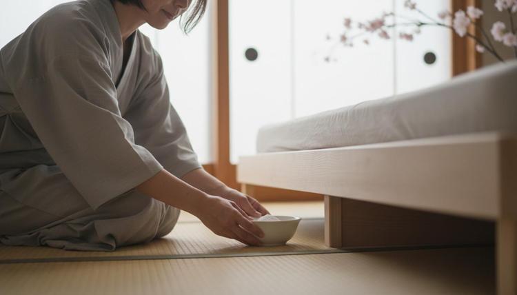 Japon uzmanlar öneriyor: Yatak odasındaki görünmez düşmanı yok ediyor Her gece bir kap kabartma tozu koyun
