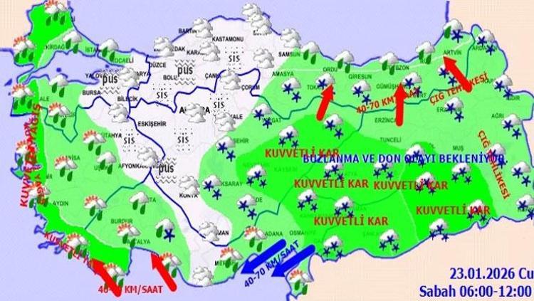 FIRTINA, BUZLANMA VE ÇIĞ UYARISI
