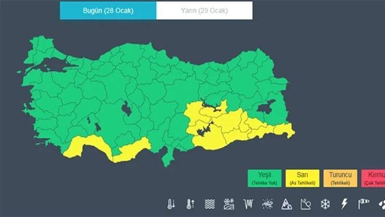 12 İLDE SARI ALARM