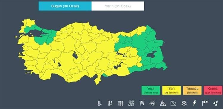 Meteoroloji tek tek uyardı: 58 ilde sarı alarm Bahar havası yerini kışa bırakıyor