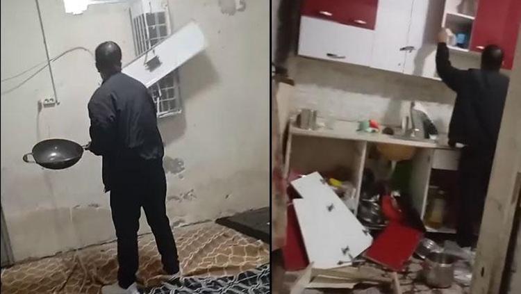 EVİ HARABEYE ÇEVİRDİ