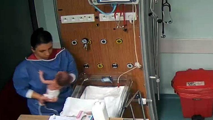 Vicdansız hemşireden yeni skandal Aynı nöbette bir bebeği daha tokatlamış