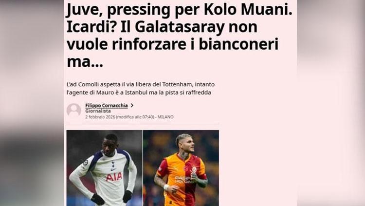 GALATASARAY, JUVE İLE GÖRÜŞTÜ